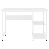 Computer Desk White 105x50x72 cm MDF and Metal 20551