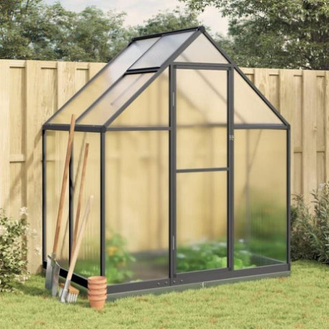 ZNTS Greenhouse with Base Frame Anthracite 169x114x202 cm Aluminium 4005827