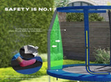 6ft Trampoline with Safety Enclosure Net, Steel Frame Outdoor Trampoline, with Edge, Safety Cover T3398P349142