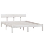 Bed Frame without Mattress White Solid Wood 140x200 cm 810148