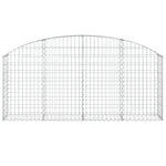 Arched Gabion Basket 200x30x80/100 cm Galvanised Iron 153464