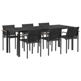 Outdoor Furniture Set 7 pcs Black and Anthracite Textilene 3422890