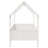 Kids' House Bed Frame without Mattress White 90x200 cm Pine 850702