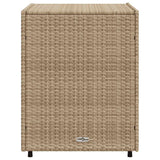 Garden Storage Cabinet Beige 55x59x69 cm Poly Rattan 365558