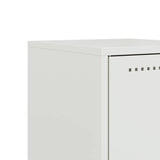 Bedside Cabinets 2 pcs White 36x39x78 cm Steel 846589