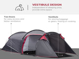 2-3 Person Tunnel with Sewn-in Groundsheet, Air Vents, Rainfly, 2000mm Water Column, Camping T3398P348710