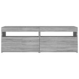 TV Cabinet with LED Lights Grey Sonoma 120x35x40 cm 815673