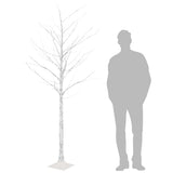 345145 LED White Birch Tree Warm White 128 LEDs 220 cm