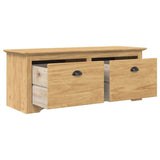 Hallway Bench BODO Honey Brown 118 x 40 x 50 cm Engineered Wood 42023475