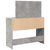 Dressing Table with LED Concrete Grey 100x40x120 cm 848209