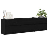 TV Units 2 pcs Black Oak 180 x 34 x 50 cm Engineered Wood 3385630