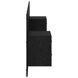 Headboard with Cabinet 3 pcs Black Oak Engineered Wood 3416283