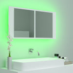 LED Bathroom Mirror Cabinet White 90x12x45 cm Acrylic 804972