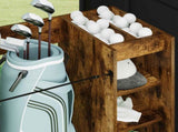 Golf Cabinet with Wheel Plain Smoked Oak 90 x 45 x 98 cm 899467
