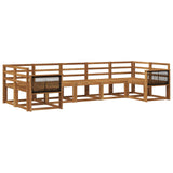 Outdoor Sofa Set 7 pcs Natural Solid Acacia Wood 3385510