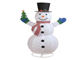1.7M Lighted Snowman Holding Small Tree Christmas Yard Decorations, Pre-lit Pull Up Snowman with 200 51059356
