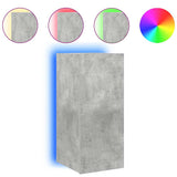 TV Wall Cabinet with LED Lights Concrete Grey 30.5x35x70 cm 837238