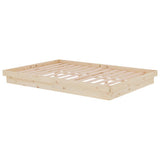 819907 Bed Frame without Mattress Solid Wood 140x200 cm