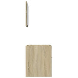 2 Piece Bathroom Furniture Set Sonoma Oak Engineered Wood 856367