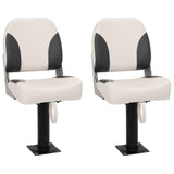 Boat Seats 2 pcs with Pedestal 360&deg Rotatable 3294967