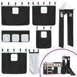 Bunk Bed without Mattress with Slide White and Black 90x200 cm 3284188