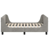 Children's Bed Frame with Headboard Light Grey 80 x 160 cm 42010857