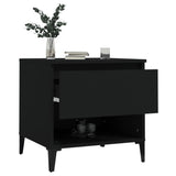 ZNTS Side Table Black 50x46x50 cm Engineered Wood 819550