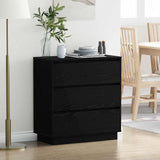 Bedside Cabinet Black Oak 71 x 34.5 x 75 cm Engineered wood 869635