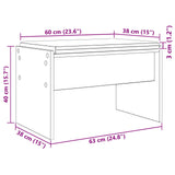 Hall Bench with Cushion Sonoma Oak 63 x 38 x 40 cm 891546