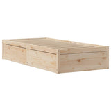 Bed Frame without Mattress 75x190 cm Small Single Solid Wood Pine 3323440