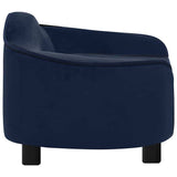 Dog Sofa Blue Plush, Solid Pine Wood 67 x 47 x 36 cm Dog Sofa 171088