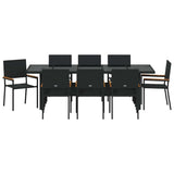 Garden Dining Set 9 pcs Black Poly Rattan 3365414