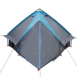 Teepee Tent 4-Person with Roof Blue and Grey 388 x 320 x 169 cm 42004075