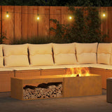 Fire Pit Brown 160 x 45 x 35 cm Steel 859003