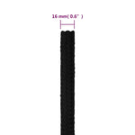 Work Rope Black 16 mm 100 m Polyester 152836