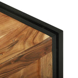 Storage Box Brown and Black 60 x 40 x 41 cm Solid Acacia Wood 4016753