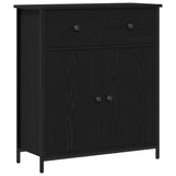 Sideboard with Drawer Black Oak 70 x 30 x 80 cm Engineered Wood 863159
