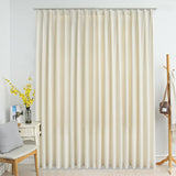 134519 Blackout Curtain with Hooks Velvet Cream 290x245 cm