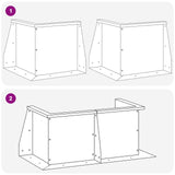 Retaining Wall 2 pcs 50 x 50 x 40 cm Steel Black 8015172
