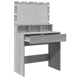 Dressing Table with LED Grey Sonoma 80x41x134.5 cm 848190