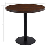 Bistro Table Dark Brown 80 cm MDF 286425
