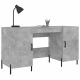 Desk Concrete Grey 140x50x75 cm Engineered Wood 829560