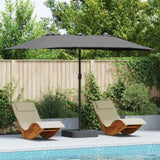 Garden Parasol Anthracite 385 x 209 x 244 cm 42003277
