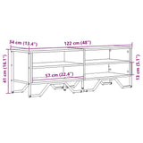 TV Cabinet Sonoma Oak 122x34x41 cm Engineered Wood 848570
