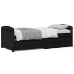 Day Bed with 5 Drawers without Mattress IRUN Black 90x200 cm 3314682