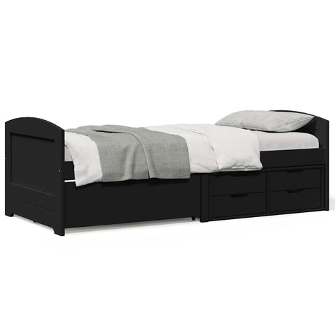 Day Bed with 5 Drawers without Mattress IRUN Black 90x200 cm 3314682