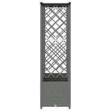 Raised Bed with Trellis and Roof Light Grey 202 x 40 x 136 cm 42032598