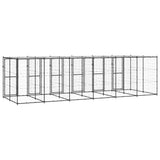 Outdoor Dog Kennel Steel with Roof 14.52 m 3082253