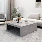 ZNTS Coffee Table Concrete Grey 100x100x35 cm Engineered Wood 808571