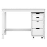 Desk and Rolling Cabinet Set MOSS 2 pcs White 3438791
